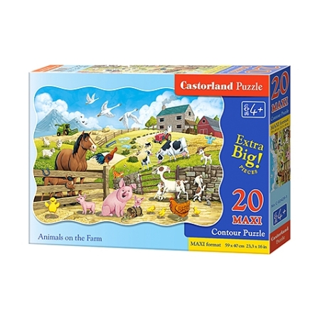 PUZZLE CASTOR 20 MAXI Animals on the  Farm